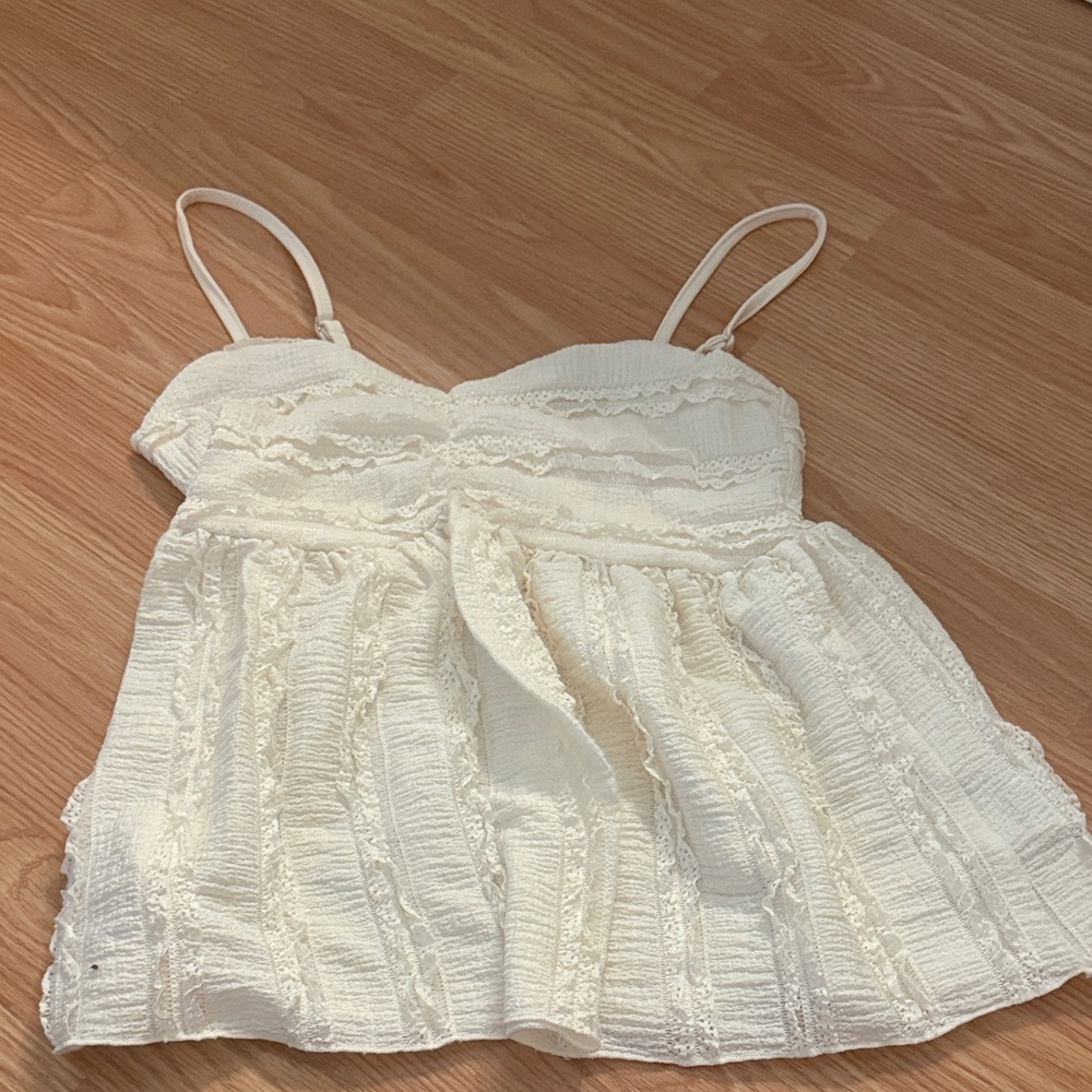 SHEIN Off-White Textured Knit Top